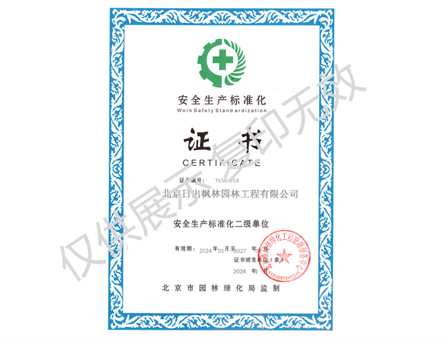 安全生產標準化二級單位